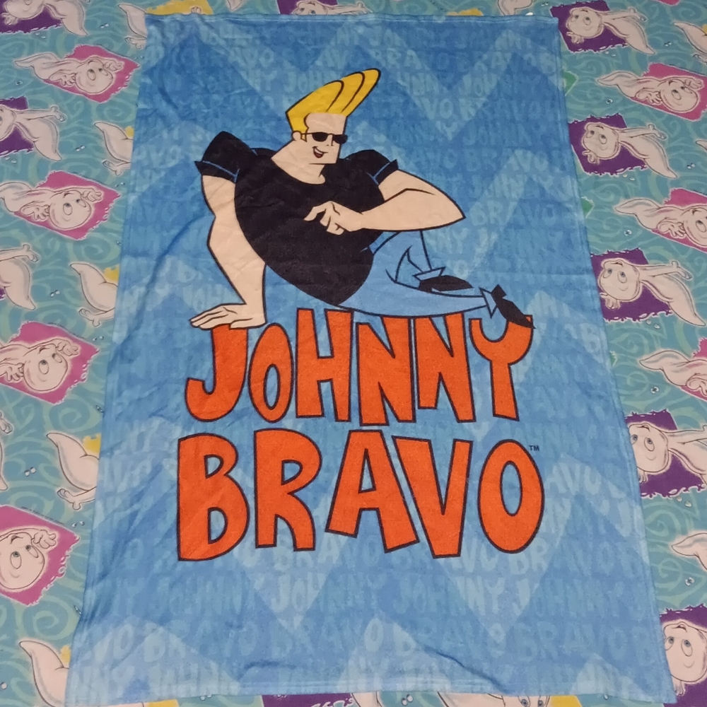 New Johnny Bravo Vintage Fleece Blanket Cartoon Network